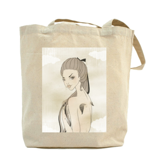 Сумка шоппер с принтом Angelina