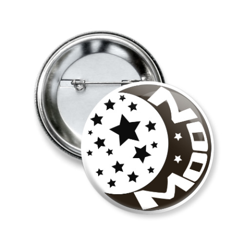 Значок 50мм с принтом Лунный Знак