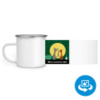 Кружка металлическая белая (круговая запечатка)