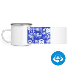 Кружка металлическая белая (круговая запечатка)