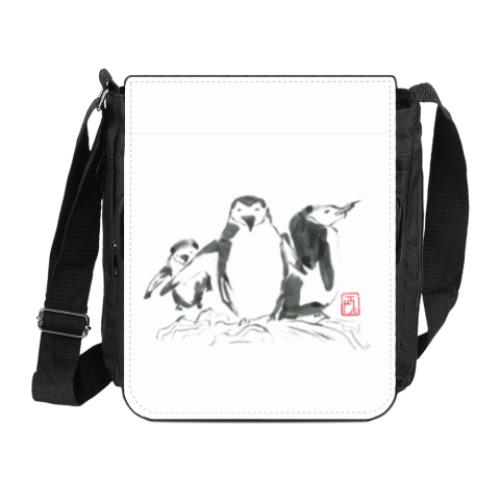 Сумка на плечо (мини-планшет) Семейка пингвинов
