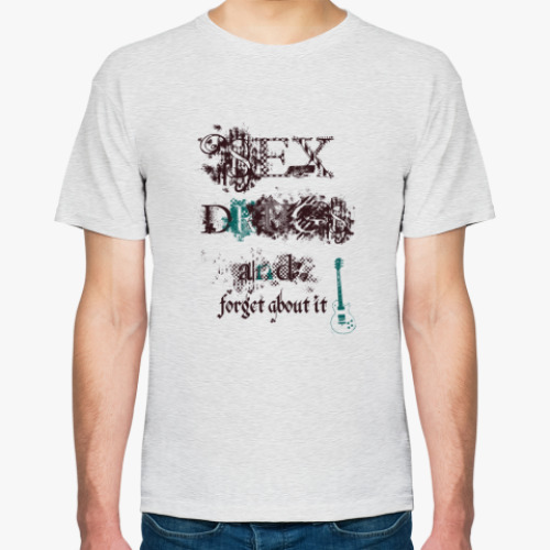 Футболка с принтом  Sex drugs