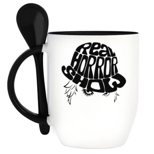 Кружка с ложкой с принтом Clockwork Orange