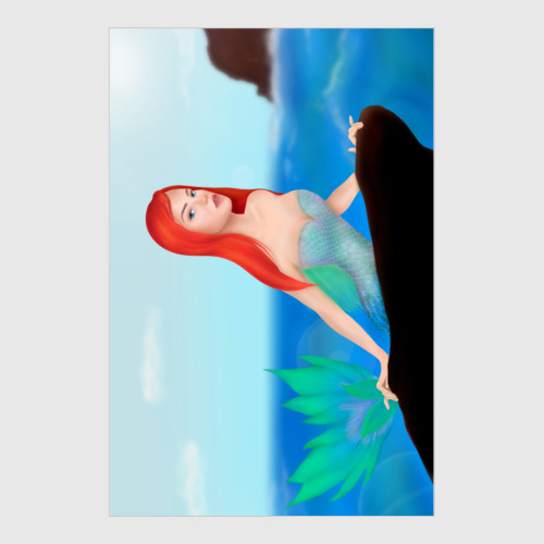 Постер с принтом Русалочка