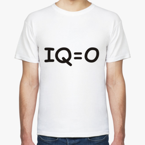 Футболка с принтом IQ = 0