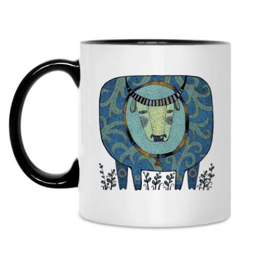 Кружка с принтом Бык