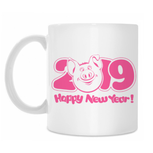 Кружка Новогодняя Свинка 2019