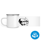 Кружка металлическая белая (круговая запечатка)