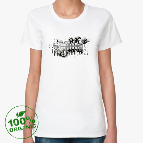 Женская футболка из органик-хлопка с принтом Рок-магия