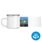 Кружка металлическая белая (круговая запечатка)