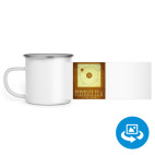 Кружка металлическая белая (круговая запечатка)