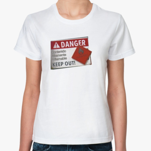 Классическая футболка футболка ж DANGER!
