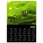 Календарь A2 2026, черный Змея