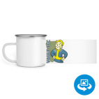 Кружка металлическая белая (круговая запечатка)