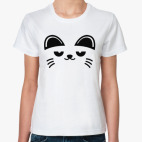 Классическая женская футболка Котенок