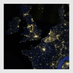 Огни Лондона из космоса