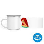 Кружка металлическая белая (круговая запечатка)