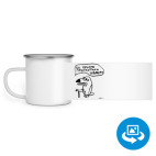 Кружка металлическая белая (круговая запечатка)