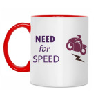 Двухцветная кружка Не могу без скорости!