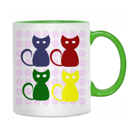 Кружка с принтом Котики