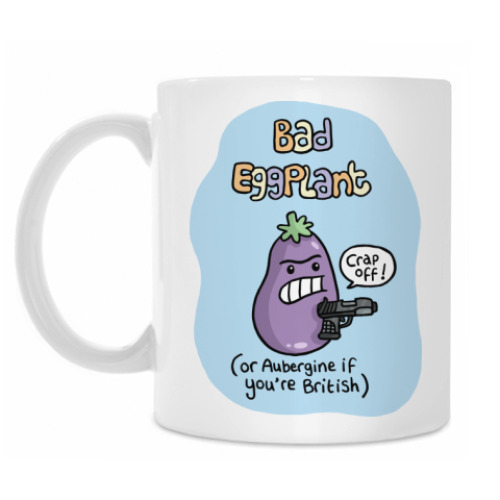 Кружка с принтом Bad Eggplant