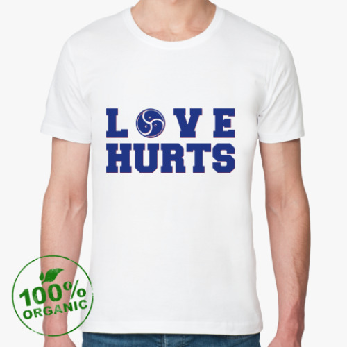 Футболка из органик-хлопка с принтом LOVE HURTS