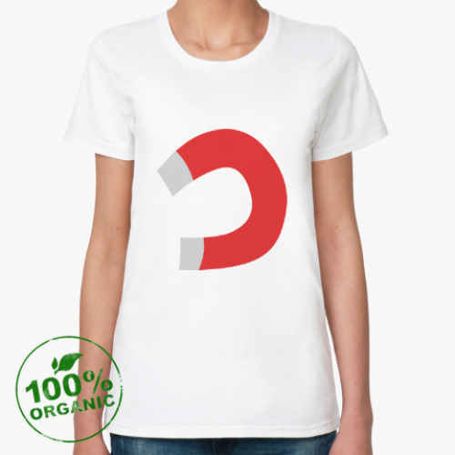 Женская футболка из органик-хлопка Тянет, как магнитом