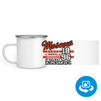 Кружка металлическая белая (круговая запечатка)