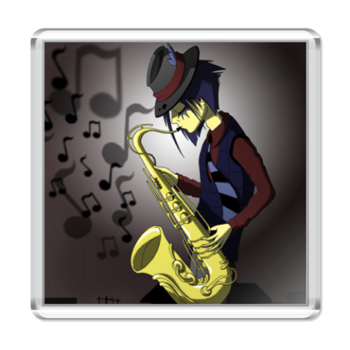 Магнит с принтом 'Джазмен'