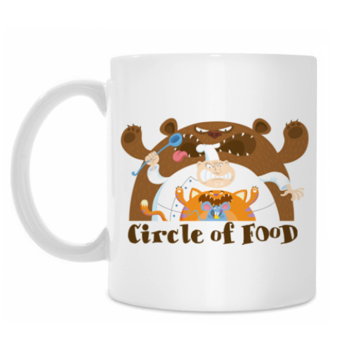 Кружка с принтом Circle of Food