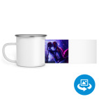 Кружка металлическая белая (круговая запечатка)