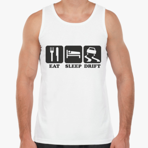 Майка с принтом  Eat sleep drift