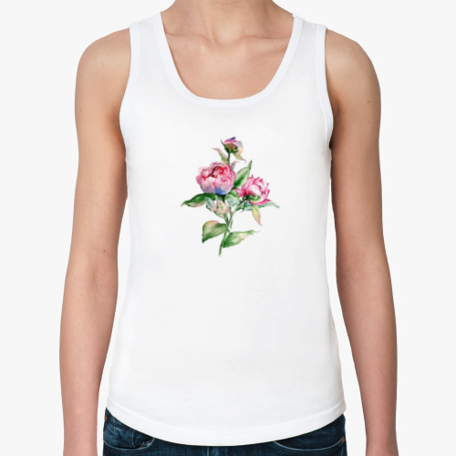 Женская майка с принтом Розы