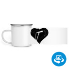 Кружка металлическая белая (круговая запечатка)