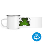 Кружка металлическая белая (круговая запечатка)