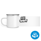 Кружка металлическая белая (круговая запечатка)