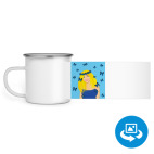 Кружка металлическая белая (круговая запечатка)