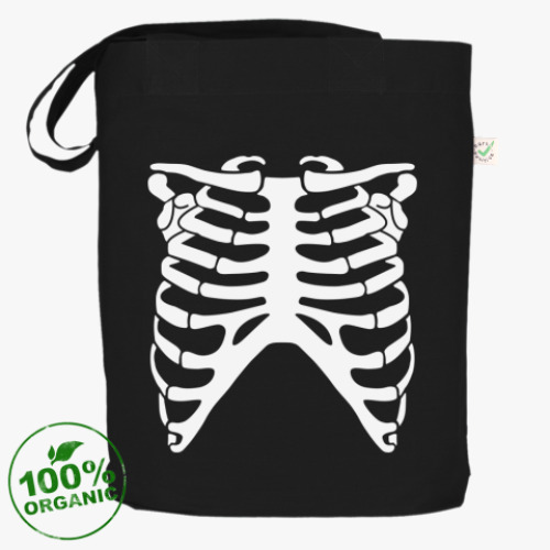 Сумка шоппер с принтом Скелет