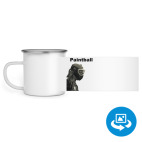 Кружка металлическая белая (круговая запечатка)