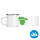 Кружка металлическая белая (круговая запечатка)