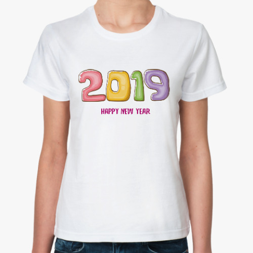 Классическая футболка Новый год 2019