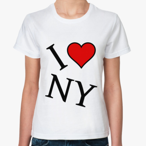 Классическая футболка i love NY