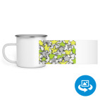 Кружка металлическая белая (круговая запечатка)