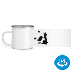 Кружка металлическая белая (круговая запечатка)