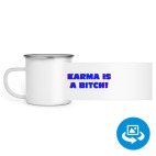 Кружка металлическая белая (круговая запечатка)