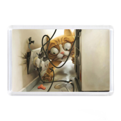 Магнит с принтом Котик