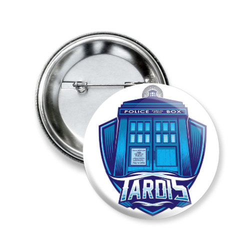 Значок 50мм с принтом Доктор Кто