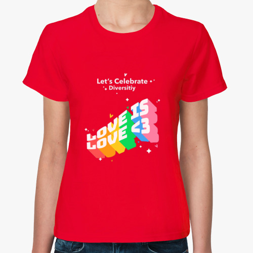 Женская футболка Love