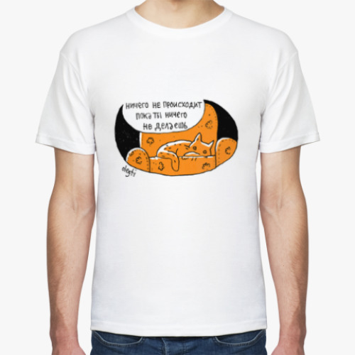Футболка с принтом ничего не происходит / миникомиксы