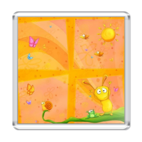 Магнит с принтом  Orange